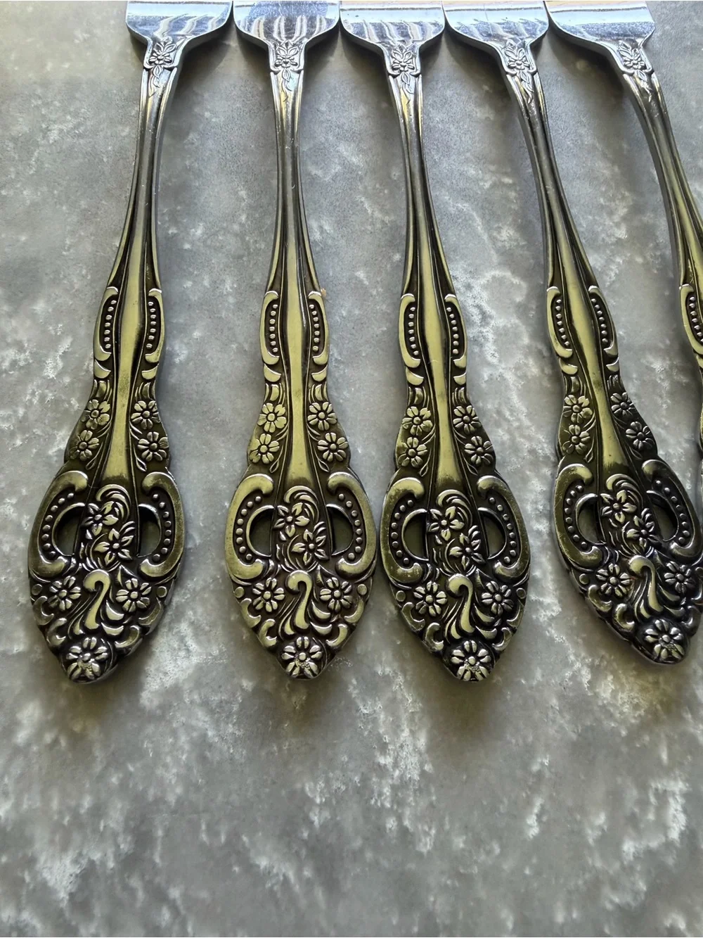 VTG Orleans Dinner Forks Silver Stainless Flatware ORL28 Japan Set of 5